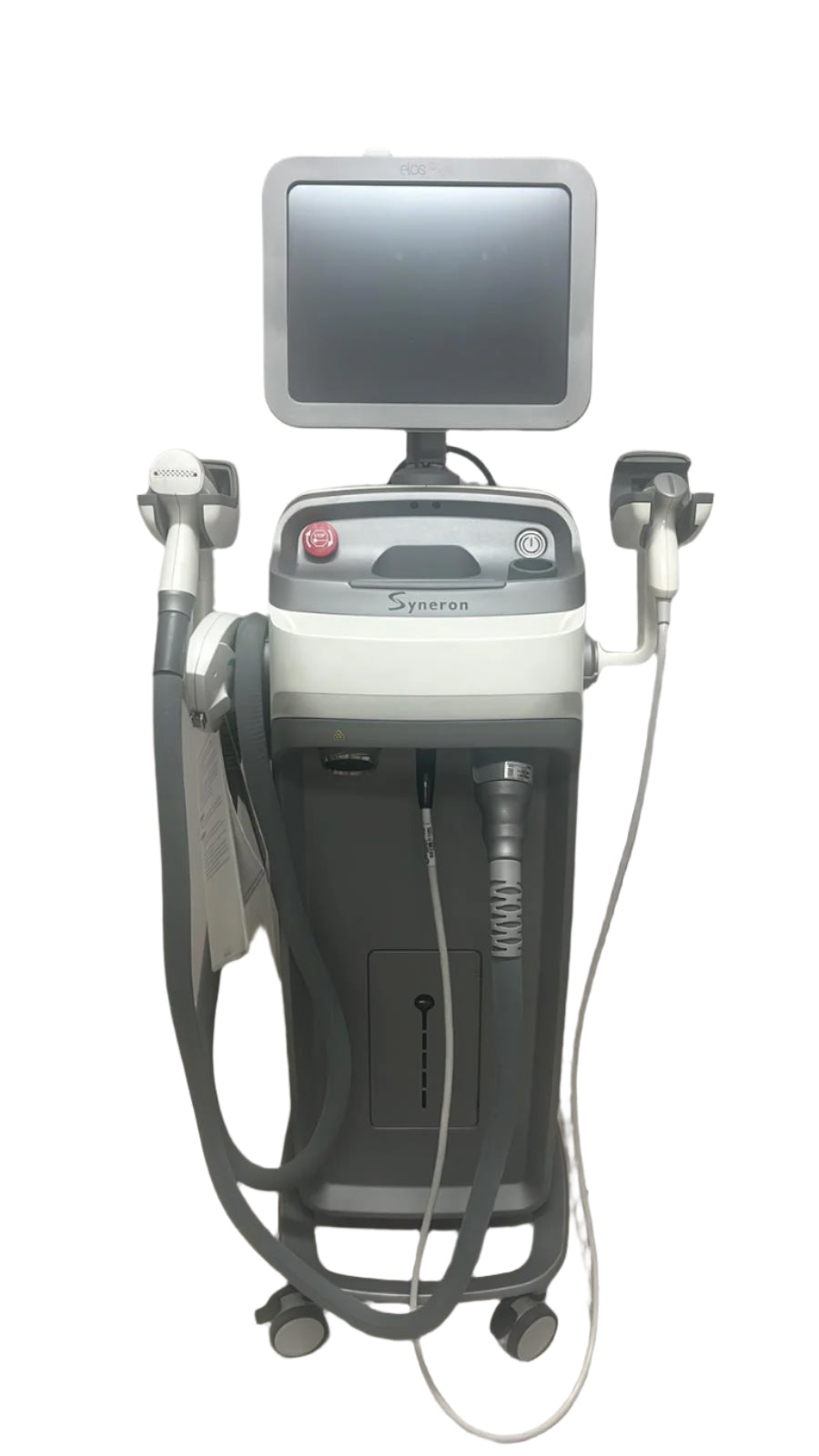 Front view of the Syneron elos Plus aesthetic system with applicators
